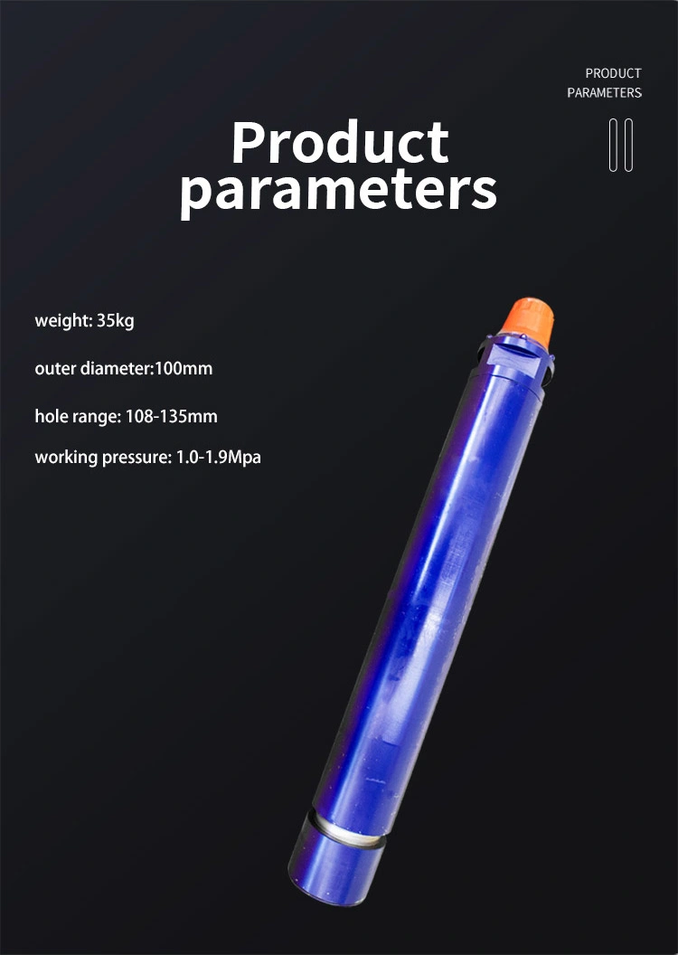 Rock Drilling Tools 100mm 4 Inch Down The Hole Hammer for Mining Water Well