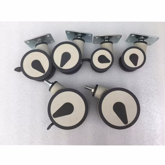 100-mm-Nylon-Zwillingsräder, 4-Zoll-Lenkrolle mit Bremse