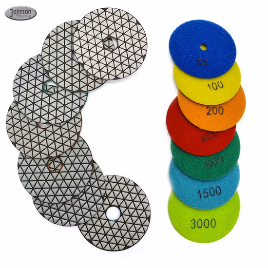 4 Zoll 100 mm hochwertige Marmor-Granit-Polierwerkzeuge Diamant-Trockenpolierpad für Steinquarzbeton