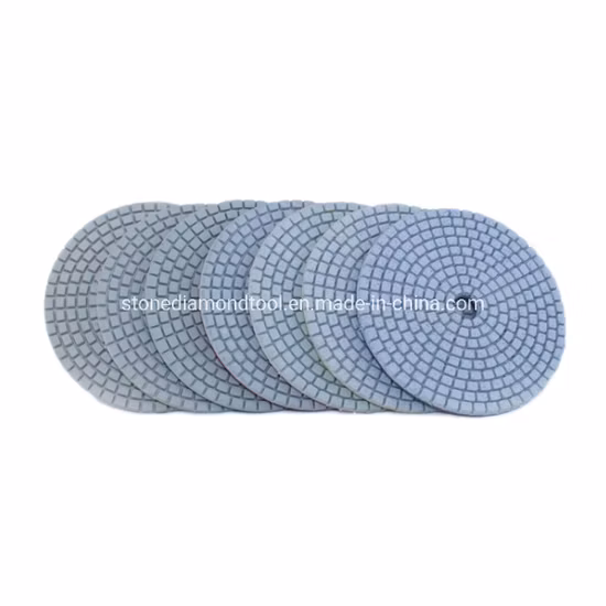 100 mm 4 Zoll Stein Flexible Scheibenharz Weiße Nasspolierpads