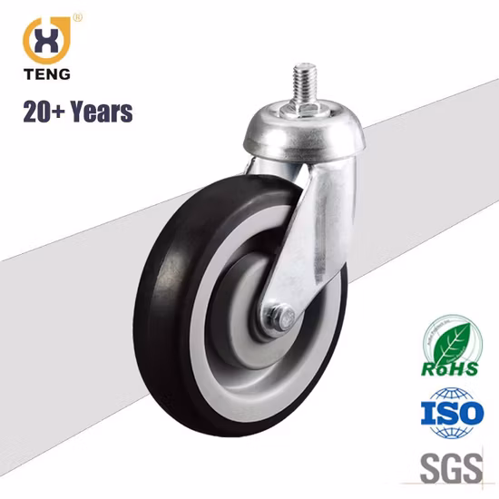 PU-Rollen, flacher Trolley, Universalrad, keine Bremsrolle