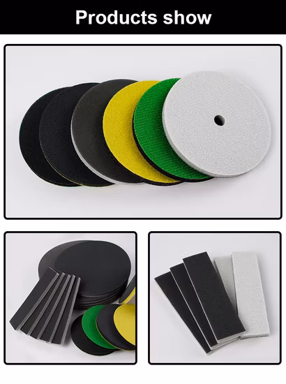 Abralon Ersatz-Mesh-Rundschleifschwamm, 6 Zoll, 150 mm, Kreis, Schaumstoffschwamm, Schleifpapier, Klett-Schleifschwamm zum Schleifen von Karosserien