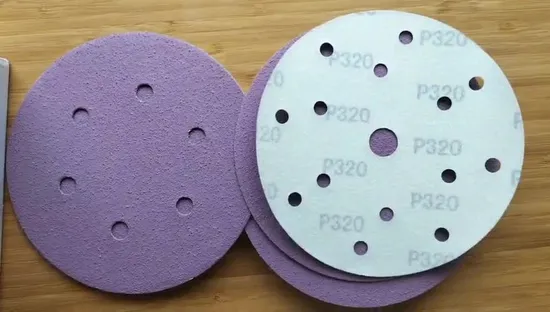 Multi-Löcher 6 Zoll 150 mm Aluminiumoxid-Schleifscheibe Klett-Schleifpapierscheibe Auto-Schleifpapier